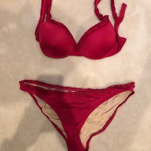 BCBG Ruffled Bikini
